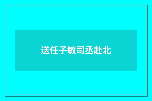 送任子敏司丞赴北