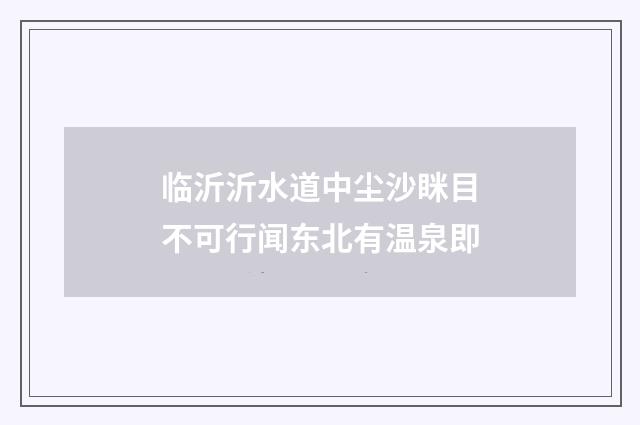 临沂沂水道中尘沙眯目不可行闻东北有温泉即
