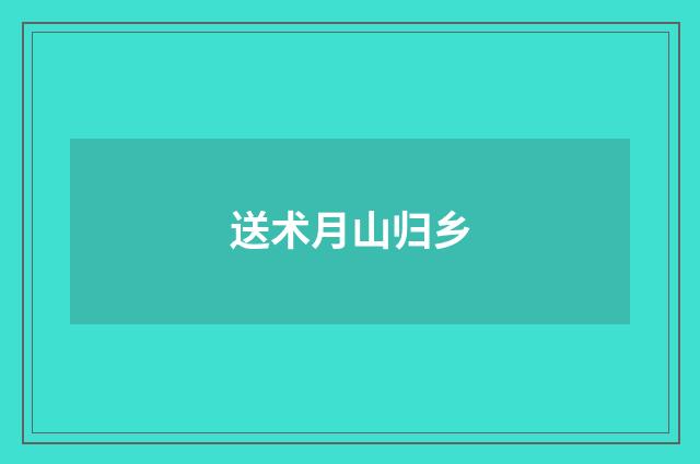 送术月山归乡