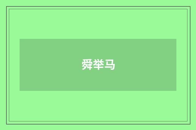 舜举马