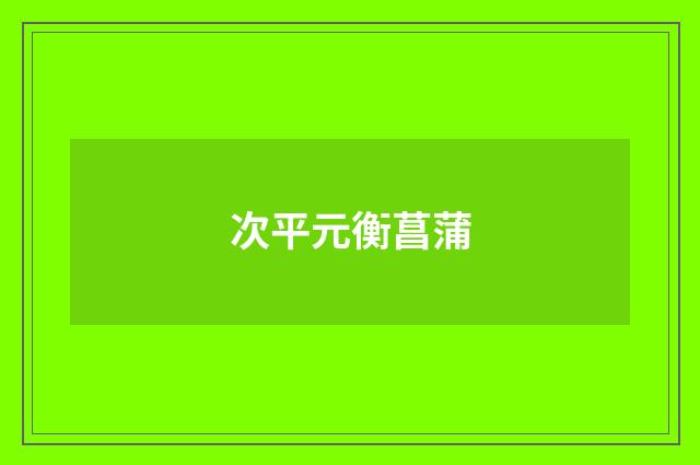 次平元衡菖蒲