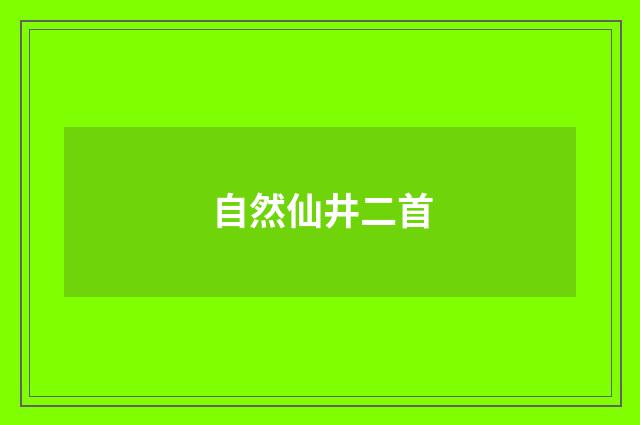自然仙井二首