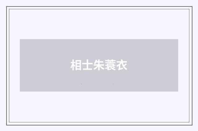 相士朱蓑衣