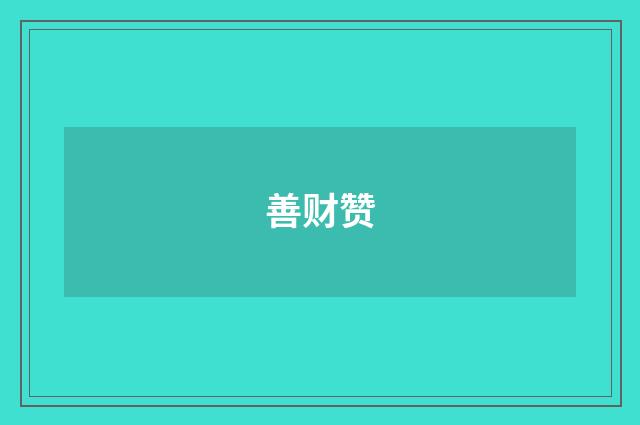 善财赞