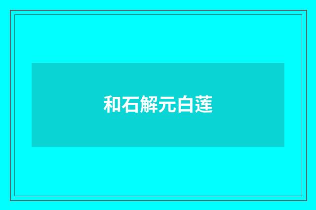 和石解元白莲