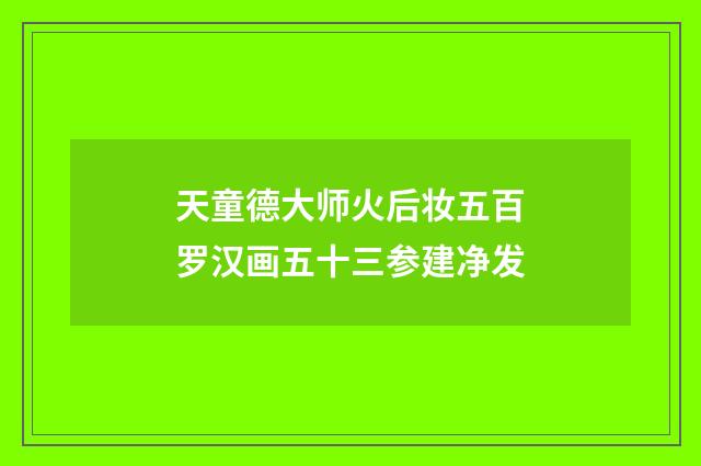 天童德大师火后妆五百罗汉画五十三参建净发
