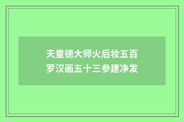 天童德大师火后妆五百罗汉画五十三参建净发