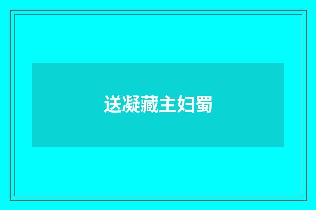 送凝藏主妇蜀