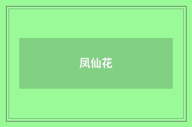 凤仙花