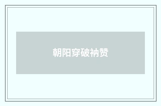 朝阳穿破衲赞