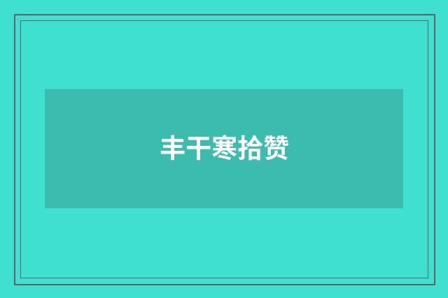 丰干寒拾赞