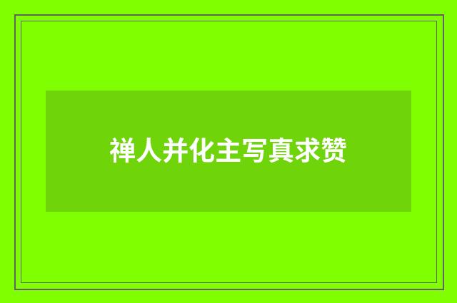 禅人并化主写真求赞