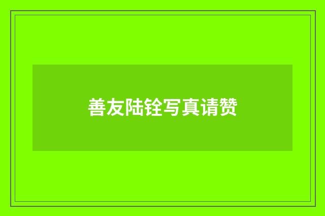 善友陆铨写真请赞