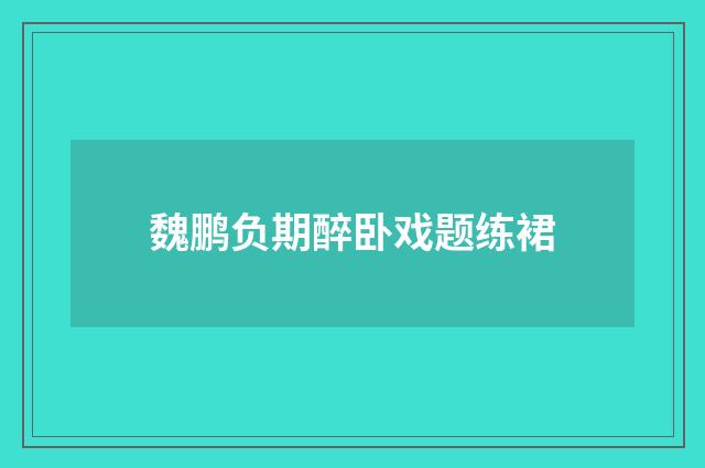 魏鹏负期醉卧戏题练裙