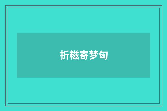 折糍寄梦匈