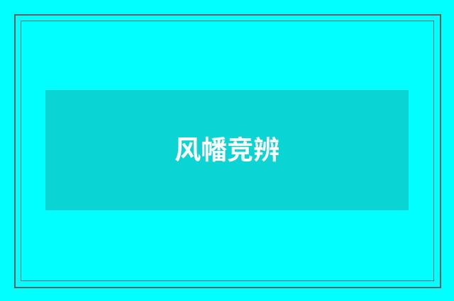 风幡竞辨