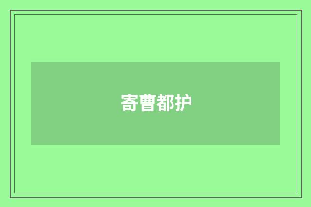 寄曹都护