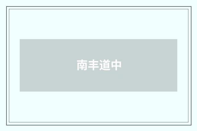 南丰道中