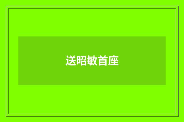 送昭敏首座