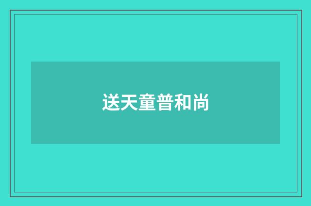 送天童普和尚
