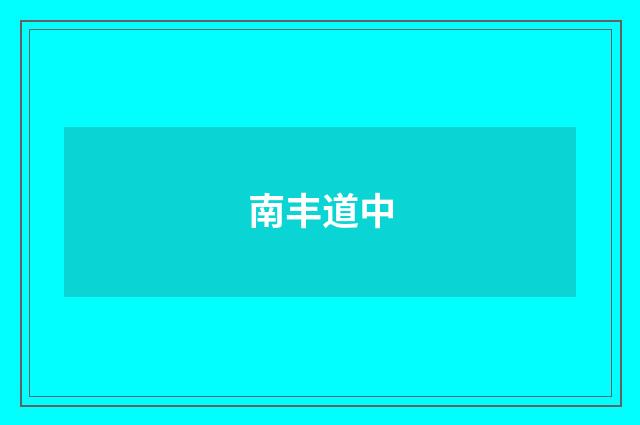 南丰道中