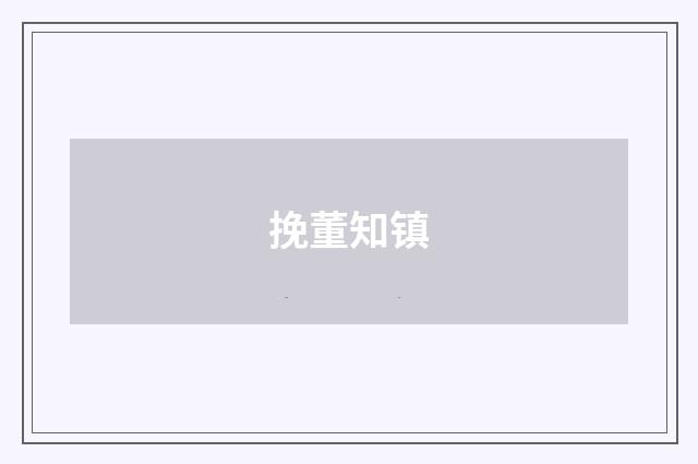 挽董知镇