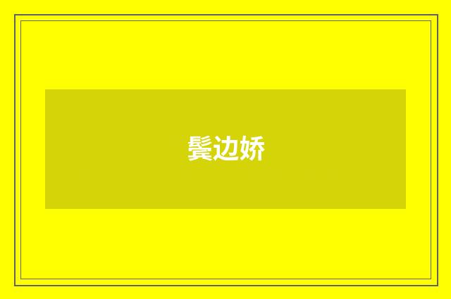 鬓边娇