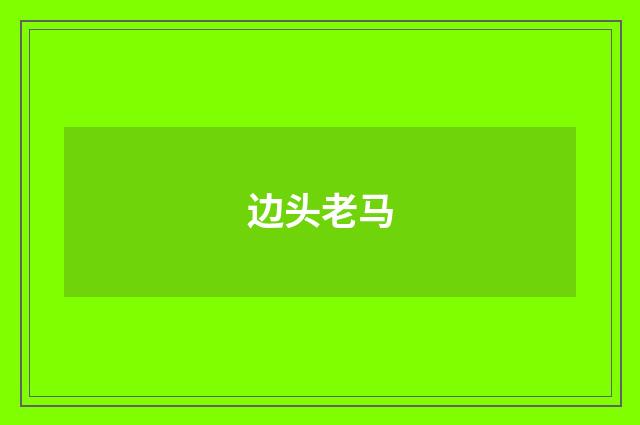 边头老马