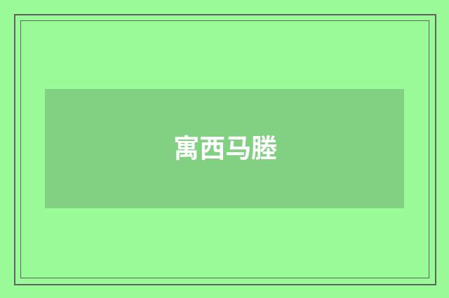 寓西马塍