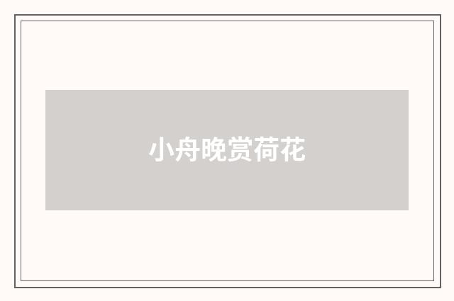 小舟晚赏荷花