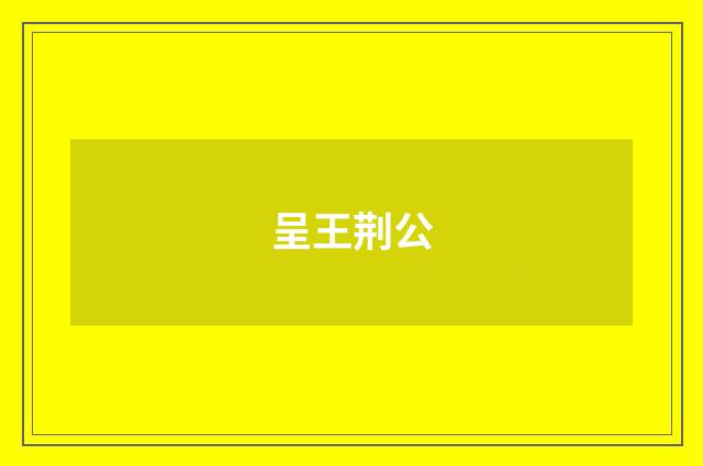 呈王荆公