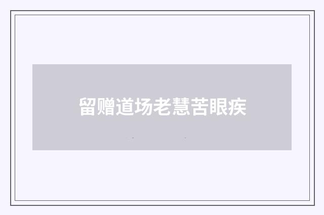 留赠道场老慧苦眼疾