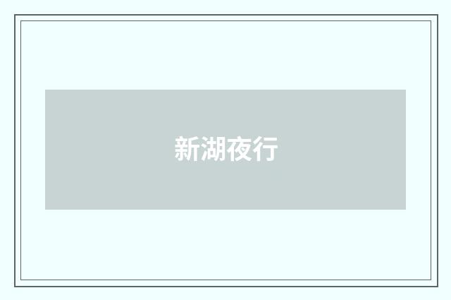 新湖夜行