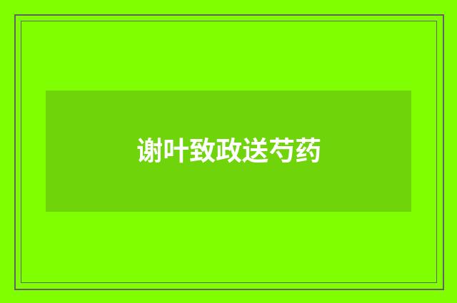 谢叶致政送芍药