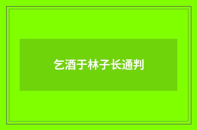 乞酒于林子长通判