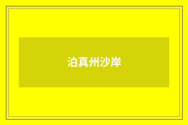 泊真州沙岸