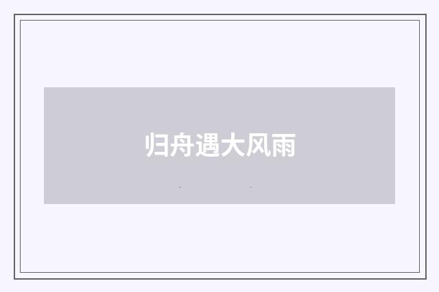 归舟遇大风雨