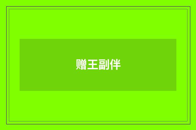 赠王副伴