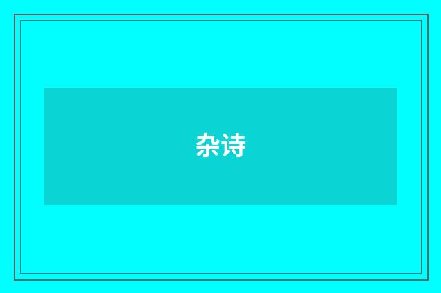 杂诗