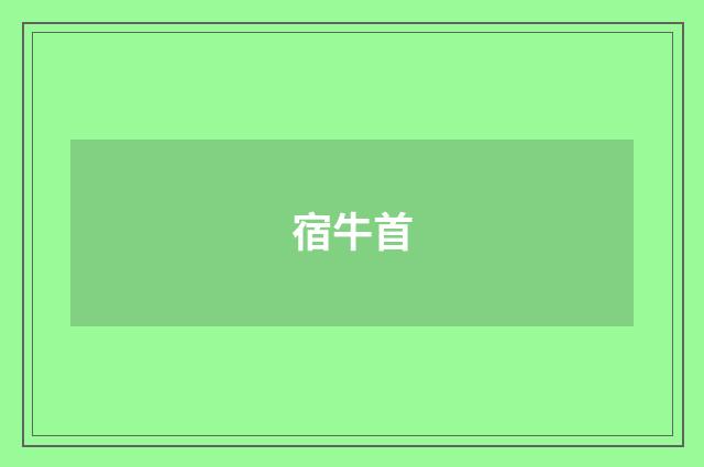 宿牛首