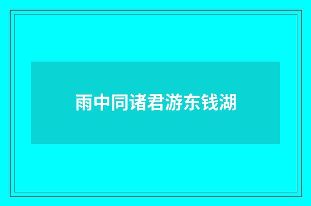 雨中同诸君游东钱湖