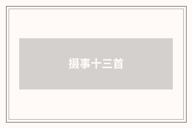 摄事十三首