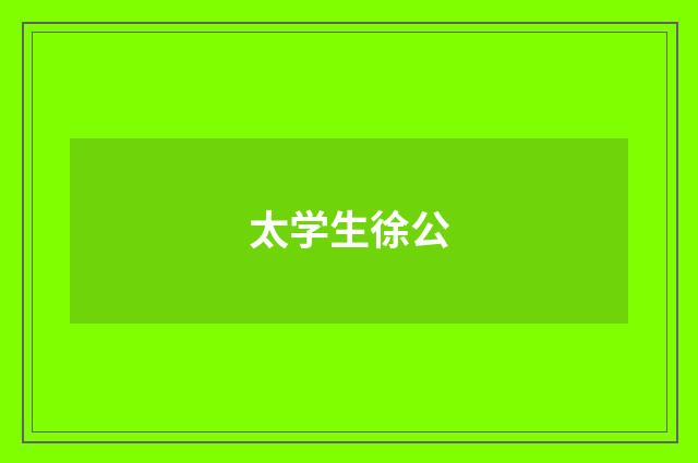 太学生徐公