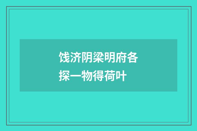 饯济阴梁明府各探一物得荷叶