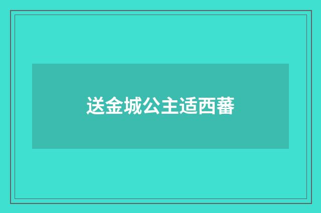 送金城公主适西蕃