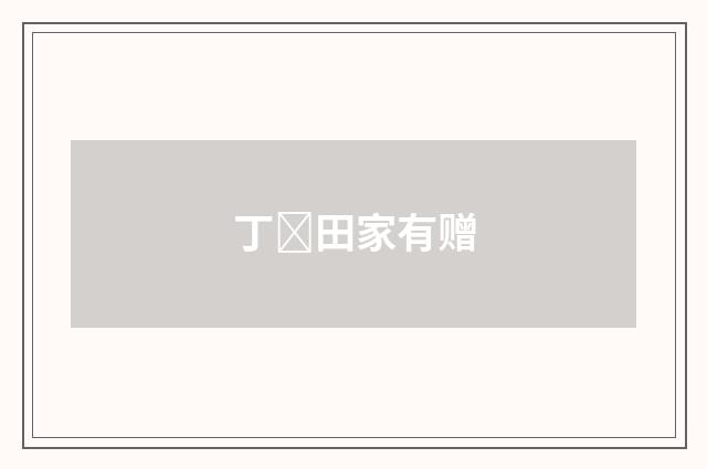 丁田家有赠