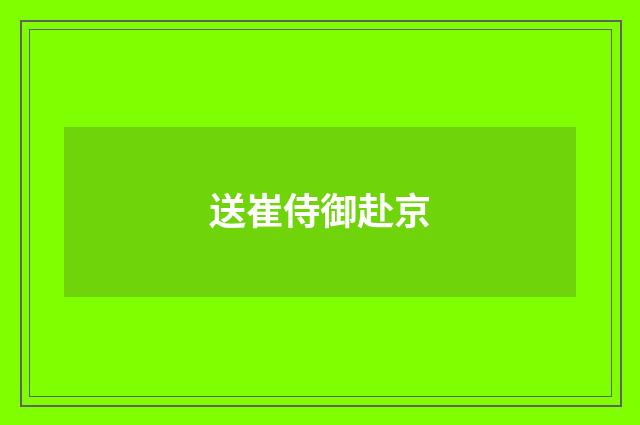 送崔侍御赴京