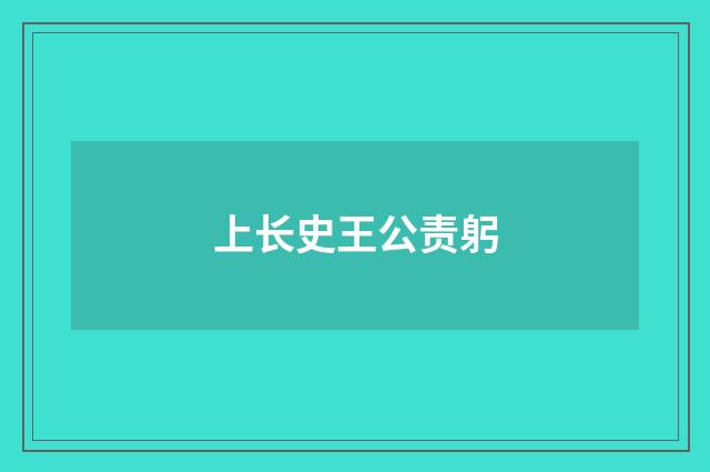 上长史王公责躬