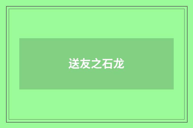 送友之石龙