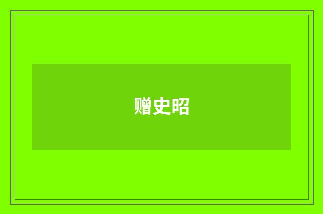 赠史昭